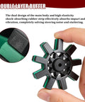 2 Pack Power Steering Motor Shaft Damper Kit Top Shelf Replacement To Smooth Out That Wobbly Front End Durable Rubber And Plastic Parts For 4525428040, showing double layer buffer design.