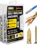 160 Piece Self Drilling Metal Drywall Anchors Kit With M4 Screws And 50mm Cross Drill Bit packaging