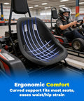 Ergonomic Universal Go Kart Seat With Backrest For Racing Drift Cars And Balance Vehicles in use on race track