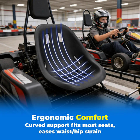 Ergonomic Universal Go Kart Seat With Backrest For Racing Drift Cars And Balance Vehicles in use on race track