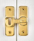 Gold 90 And 180 Degree Flip Barn Door Lock For Privacy And Security No Frills Easy Install Adjustable Right Angle Mount Latch