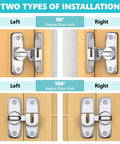Sliding Barn Door Lock And Latch Hardware In Zinc Alloy Small Flip Door Lock with 90 and 180 Degree Installation Options