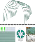 DIY Greenhouse Hoops Kit For Grow Tunnels 161 Piece Garden Support System with 7 Ft Hoops, connectors, and plant covers