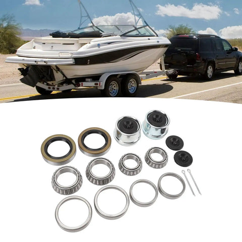 Trailer Bearing Kit For 1-1/16in To 1-3/8in Axles 3500lb 84 Spindle 2 Set L68149 L44649 Inner Bearings With Outer Races