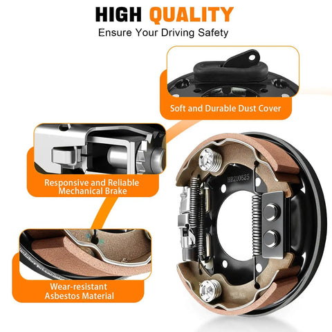 Rear Golf Cart Brake Assembly Kit for TXT PDS Medalist and Yamaha G14 G16 G19 G20 G21 G22 Carts, Driver and Passenger Side