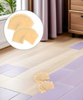 Vertical Blind Repair Tabs 80 Pack Heavy Duty PVC Quick Fix Replacement Kit With Reliable Tape Adhesive Grip on wooden floor.