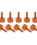 M3x12mm Knurled Thumb Screws Set Aluminum Alloy Flat Knurled Head 10 Pack Orange For PC Case Computer Case PCI Slots Power Supplies Hard Drives Grip Fasteners