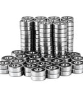 608 2RS Ball Bearings Set 100 Pack 8x22x7mm Sealed Chrome Steel For Skateboards Inline Skates Electric Motors And 3D Printers