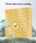 Don't Sweat The Heat With This Portable Evaporative Air Cooler Featuring Silent Swamp Cooling Three sides of ice cooling panel.