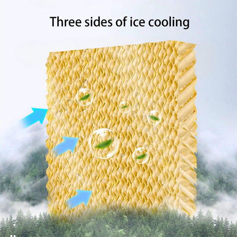 Don't Sweat The Heat With This Portable Evaporative Air Cooler Featuring Silent Swamp Cooling Three sides of ice cooling panel.