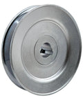 Single Groove Web Pulley For V Belt Drive 4.5 Inch Outside Diameter Seven Eighths Inch Bore Carbon Steel Zinc Plated