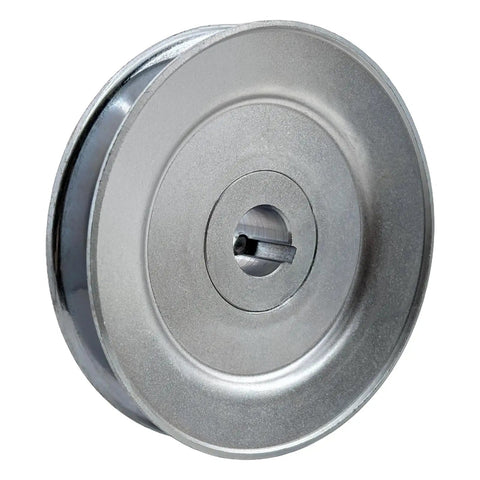 Single Groove Web Pulley For V Belt Drive 4.5 Inch Outside Diameter Seven Eighths Inch Bore Carbon Steel Zinc Plated