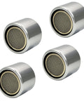 Heavy Duty Four Pack Bathroom Sink Aerator Made Of Premium Solid Brass And Stainless Steel, four aerators with mesh screens.