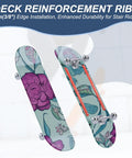 Rib Bones Rails For Skateboards Stable Flexible Longboard Rails With Screws Reduces Friction On Deck Durable ABS Plastic