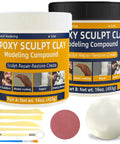 2 Lb Epoxy Putty Sculpt Clay For Modeling And Repair, 2 Part A And B self-hardening clay with tools, ivory white shown