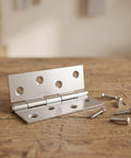 24 Pack 3.5 Inch Stainless Steel Folding Butt Hinges Silver Rust Proof Heavy Duty Cabinet Door Hardware with included screws