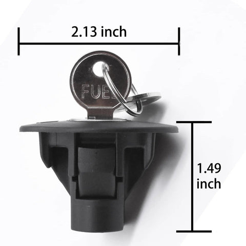 Locking Gas Cap With Key For Ford Edge Escape Expedition Explorer F150 Fiesta Flex Focus Fusion Taurus Direct Fit Easy Install Replacement To Stop Check Engine Light And Gas Smell Prevent Vapor Leaks 4584554AF 8U5Z9C268B AE8Z9034C with dimensions of 2.13 inch by 1.49 inch.