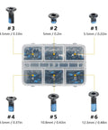 60 Pcs 6 32 Flat Head Screws Kit For Red Dot Sights, Tough Alloy Steel Hardened Grade 12.9 Black Finish, Lengths 5mm 5.5mm 8.55mm