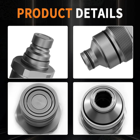 Heavy Duty Flat Face Hydraulic Coupler Kit Featuring Rock Solid Quick Connect Fittings For Skid Steer Loaders And Compact Excavators Built Tough For Any Rough Day On The Job Site