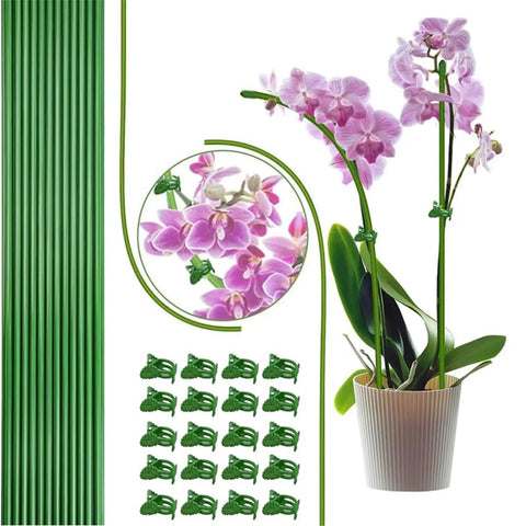 Flexible Plant Support Kit For Climbing Plants, 22 Bendable Brackets With Clip And Rustproof Coating, Great For Tomatoes, Flowers, Backyard Gardens, Balcony Setups, And Vertical Growth