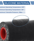 4-Ply Silicone Hose End Cap With Polyester Reinforcement For Coolant And Vacuum Lines, Five Sixteenth Inch Inner Diameter Eight Millimeter, Built For Hot Engine Temps, Black Outer With Red Inner, Turbo Bypass Valve Cap