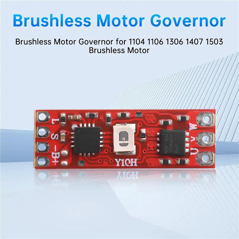 Mini Brushless Motor Driver Board BLDC Controller ESC for Aircraft Models 5-16V 8A Red Board front view