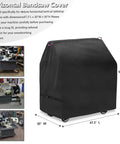 Beefy Dustproof Horizontal Bandsaw Cover For Metal Cutting Saws, 47.3 Inches Long, 30 Inches Wide, 50 Inches High, Black