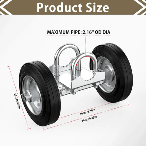 6 Inch Rolling Gate Wheel Carrier For Driveway Heavy Duty Steel Wheel With Rubber Wheel For Swing Or Sliding Gates