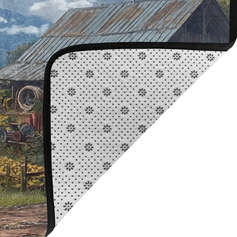 Cozy Soft Non Slip Area Rug 63x48 Inch for Living Room Large Modern Floor Mat with tractor farm scene and non-slip backing