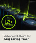 Image of advanced lithium-ion battery graphic emphasizing long-lasting power for 24V Brushless Cordless Jig Saw With 3000 SPM.