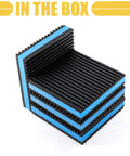 4 Pack Rubber Anti Vibration Pads for Air Conditioners and HVAC Systems, Heavy Duty EVA Isolation Mats Measuring 2 X 2 X 7/8 Inches, stack view