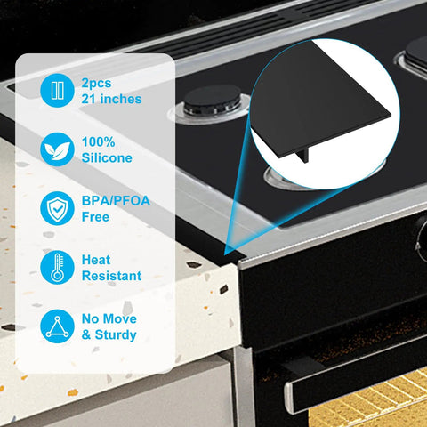Stove Top Protector for Gas Ranges, 0.4mm thick reusable burners, nonstick liner, fits select Samsung gas ranges, easy clean