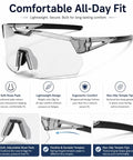 Slick Heavy Duty Photochromic Polarized Safety Glasses With Impact Resistant Lenses For Outdoor Work Featuring Smooth Transition Shades And Dead Serious Anti Glare Protection In Classic Grey, lightweight design and non-slip temple tips.