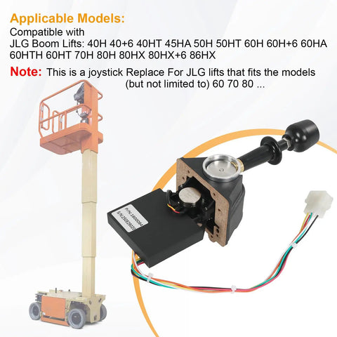 Top Shelf Joystick Controller 1600094 Replacement For JLG Boom Lifts showing joystick unit with wiring harness for smooth operation.