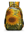 Dope Sunflower Field Oil Painting Backpack For Everyday Use Unisex Large Capacity Daypack With Durable Polyester