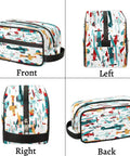 Cartoon Colorful Airplane Makeup Bag Travel Toiletry Kit Durable Dopp Kit Portable Cosmetic Wash Bag for Women and Men