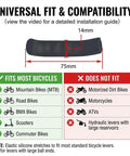 Anti Slip Shock Absorbing Brake Handle Sleeve universal fit chart