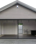 Garage Door Screen For 2 Car Doors 18x8 Ft Magnetic Closure Heavy Duty Mesh With Weighted Bottom Self Sealing Fiberglass installation