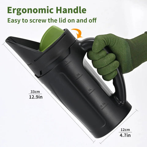 Handheld Lawn And Garden Seed Spreader For Fertilizer Grass Seed Salt Ice Melt Up To 80 Oz Capacity With Three Adjustable Openings
