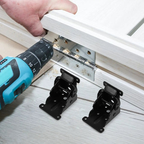 Self Locking Folding Table Leg Brackets 4 Pack, Quick Setup Hardware Hinges For Furniture Cabinet And Workbench installation
