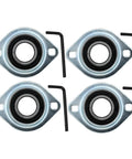 Heavy Duty Pillow Block Bearing 1 Inch Bore 4 Pack With Zinc Plated Steel Housing And Chrome Steel Bearing Insert top view