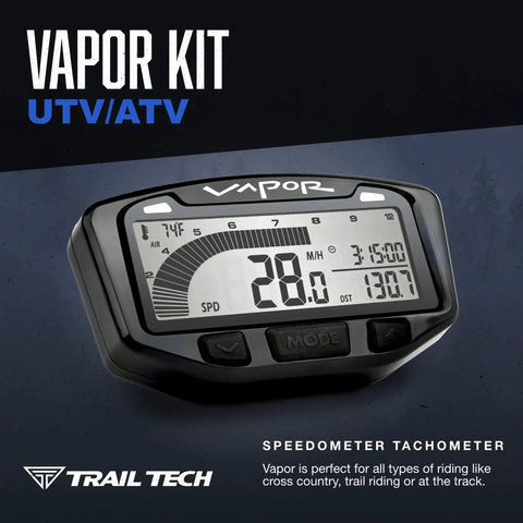 Vapor Digital Speedometer Tachometer Gauge Kit For Polaris Sportsman Ranger RZR ACE 2000-2019 with large display