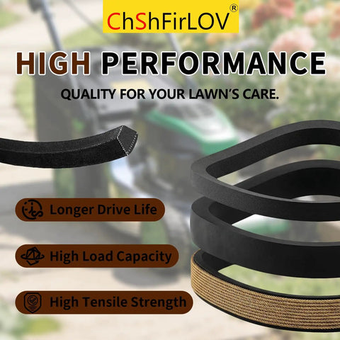 Heavy Duty Three Eighths Inch By Thirty Three Inch Driver Belt Replacement For Lawn Mowers And Tractors Premium V Belt