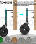 5 Inch Heavy Duty Gate Caster With Side Brake And Spring Loaded Shock Absorption 360 Degree Rotating Wheel for gates