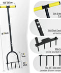 Manual Spike Lawn Aerator With Four 3.5 Inch Solid Steel Spikes, Non-Slip T-Handle, 38 Inch Reach shown with labeled features