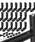 20Pcs L Shape Corner Brackets For 20 Series Aluminum Extrusion 20 by 20 2020 2040 V Slot Internal Joint With Screws And Wrench