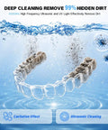 Dope 200ml Sonic Cleaning Pod With 4 Modes And UV Lights 45-52kHz Deep Clean For Retainers Dentures Mouth Guards Aligners Braces Dental Accessories And Jewelry, ultrasonic cleaning of aligners