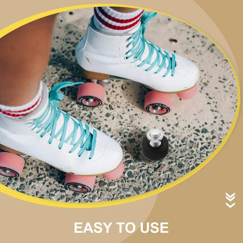 Adjustable Rubber Roller Skate Toe Stops For Quad Skates With Enhanced Braking Power And Stability Double Row Design Brake Blocks