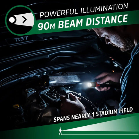 Mechanic using Rechargeable Pen Light Flashlight X 400 Tiny But Mighty Pocket Size Workhorse Ultra Bright LED IPX4