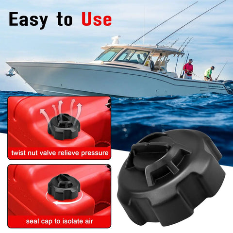 Marine Gas Cap For Boat Fuel Tank Fits Tempo And Broad Range Of Marine Tanks For Manual Vent Cap Replacement Easy Install Black 1 Pack 62150110 Compatible With Tempo And Other Popular Tanks Seals Tight And Leak Proof